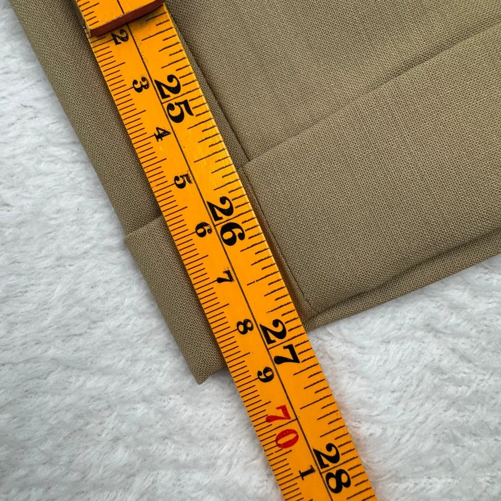 Canali Dress Trousers Mens 34 Tan Pure Wool Triple Pleated Cuffed Made in Italy